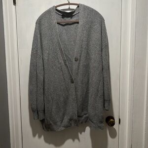 JENNI KAYNE cashmere cocoon button down cardigan